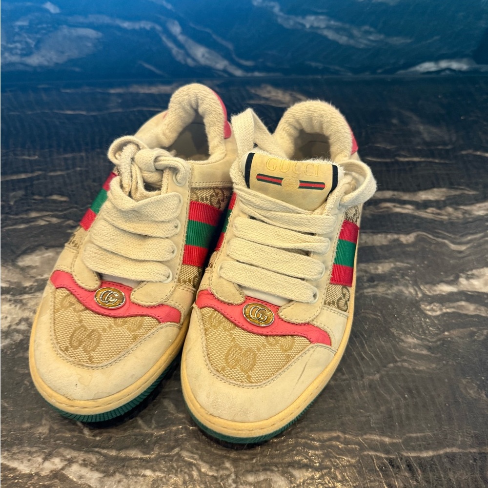 Gucci Kids Sneakers - Cream and Pink